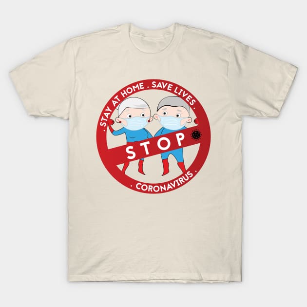 Stop coronavirus - seniors 1 T-Shirt by grafart